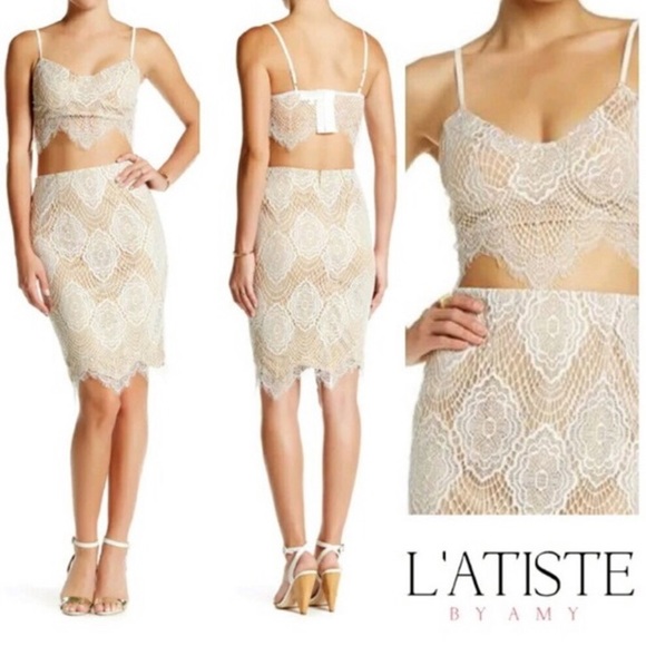 L'ATISTE Dresses & Skirts - L’atiste lace bralette and skirt set